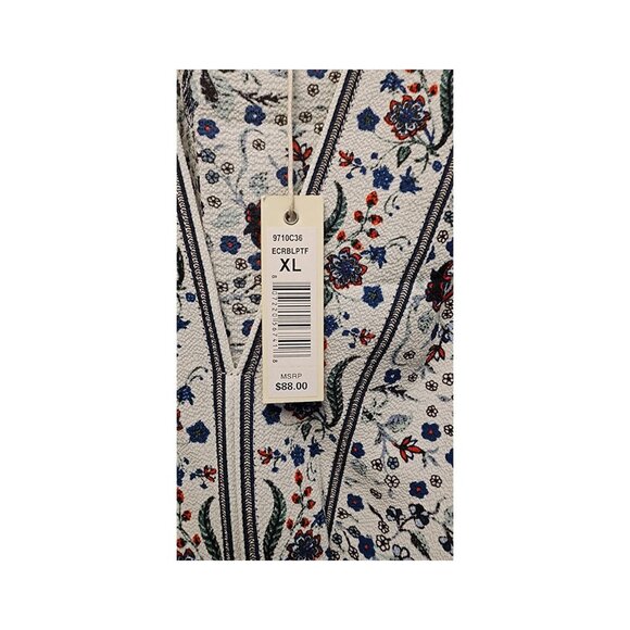 Boho Floral Tie Waist Top Max Studio Size XL NWT - Picture 6 of 7